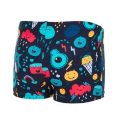 BOXER DE BAIN BEBE / ENFANT BLEU IMPRIME -Nabaiji boxer de bain bebe enfant bleu imprime 2