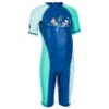 Combinaison Anti UV Bébé Kloupi Bleu Et Vert Imprimé PANDA