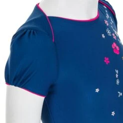 Haut De Maillot De Bain Bébé Fille Tankini Bleu Foncé Imprimé Fleurs -Nabaiji haut de maillot de bain bebe fille tankini bleu fonce imprime fleurs 4