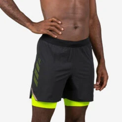Jammer-Short De Natation Homme 500 Fiti - Noir / Jaune / Beige -Nabaiji jammer short de natation homme 500 fiti noir jaune beige 2