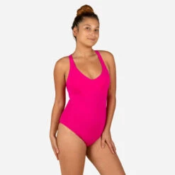Maillot De Bain 1 Pièce De Natation Femme Pearl Rose Fushia