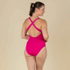 Maillot De Bain 1 Pièce De Natation Femme Pearl Rose Fushia -Nabaiji maillot de bain 1 piece de natation femme pearl rouge 4