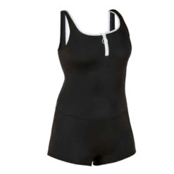 Maillot De Bain De Natation Femme 1 Pièce Heva Shorty Zip Noir -Nabaiji maillot de bain de natation femme 1 piece heva shorty zip noir 15