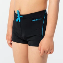 Maillot De Bain Natation Garçon - Boxer 100 Plus - Noir -Nabaiji maillot de bain natation garcon boxer 100 plus noir 3