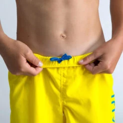 Maillot De Bain Natation Garçon - Swimshort 100 Basic - Jaune -Nabaiji maillot de bain natation garcon swimshort 100 basic jaune 3
