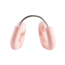PINCE NEZ DE NATATION INOX-LATEX RÉGLABLE ROSE PASTEL -Nabaiji pince nez de natation inox latex reglable 2