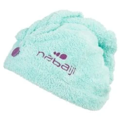 Serviette De Bain Microfibre Douce Pour Cheveux Vert Clair -Nabaiji serviette de bain microfibre douce pour cheveux vert clair 3